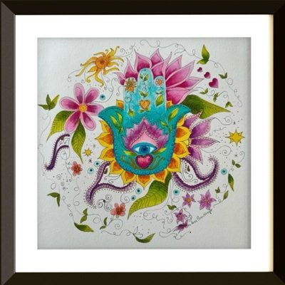 Impressão da obra Mão de Hansá, 30x30cm