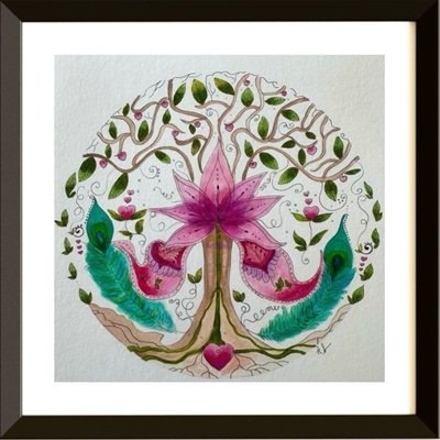 Impressão da obra Flowing, 30x30cm