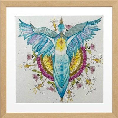 Impressão da obra Faith, 30x30cm