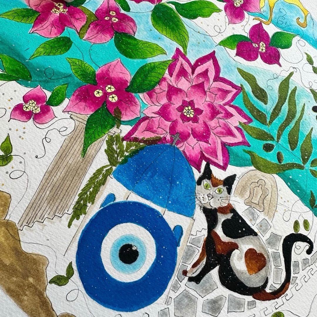 Obra de arte colorida e intuitiva 5