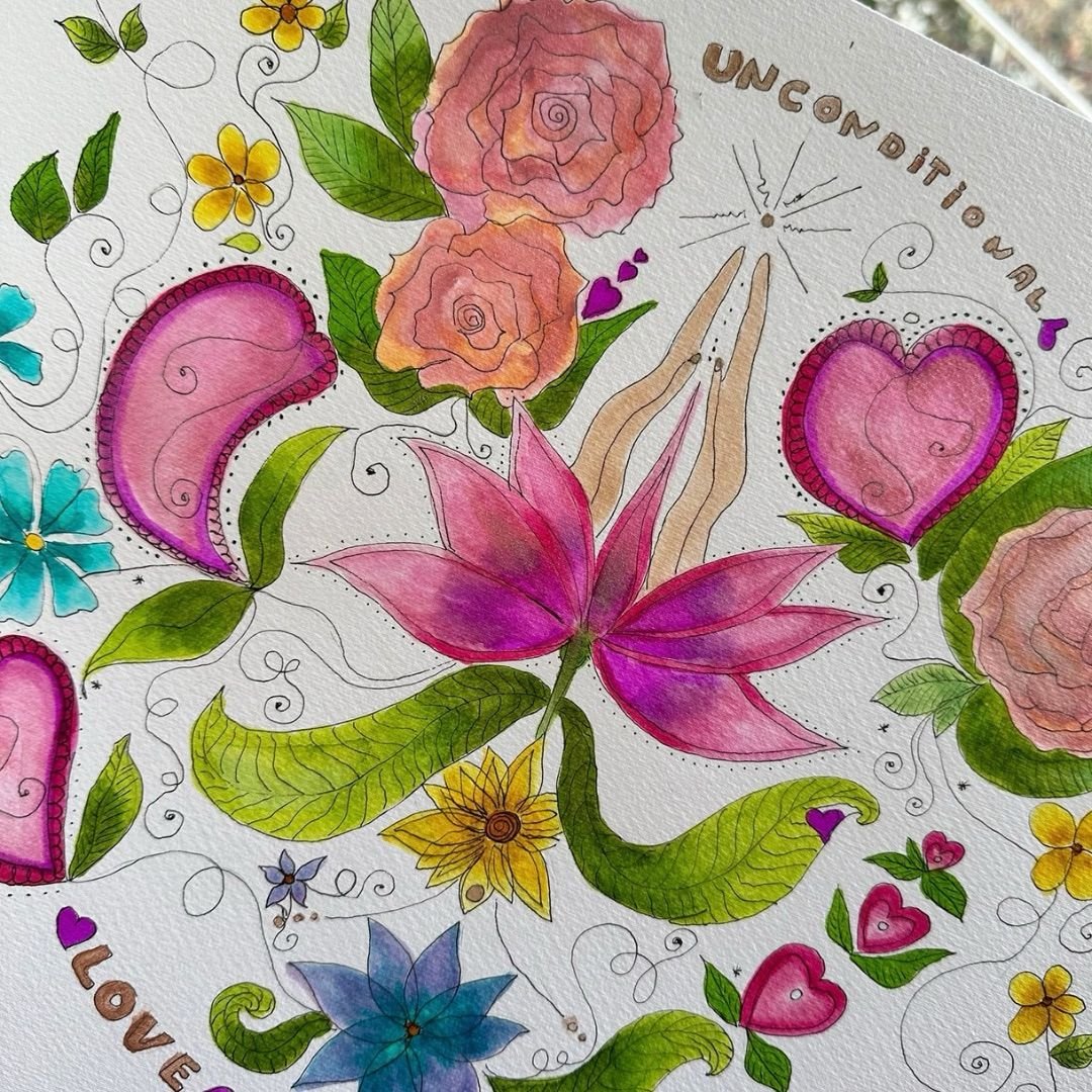 Obra de arte colorida e intuitiva 6