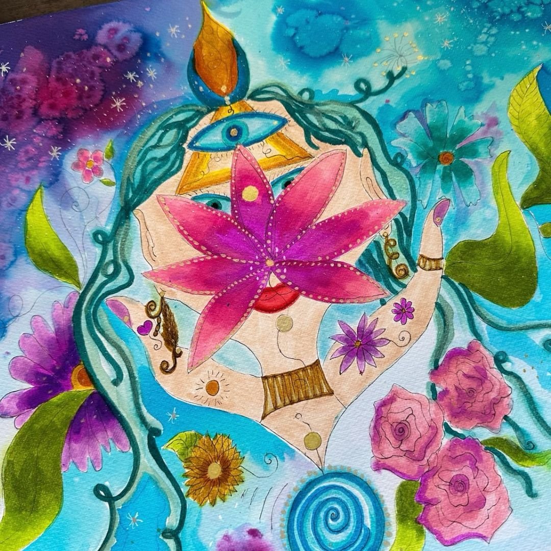 Obra de arte colorida e intuitiva 7